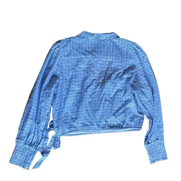 NWT: American Eagle Long-Sleeve Wrap Tie-Front Blouse - XL - Picture 2 of 3